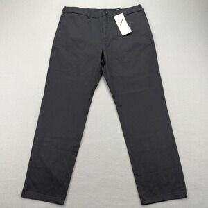 Hill City Pants Mens 33x30 Black Everyday Athletic Fit Chino Tech Commuter Golf